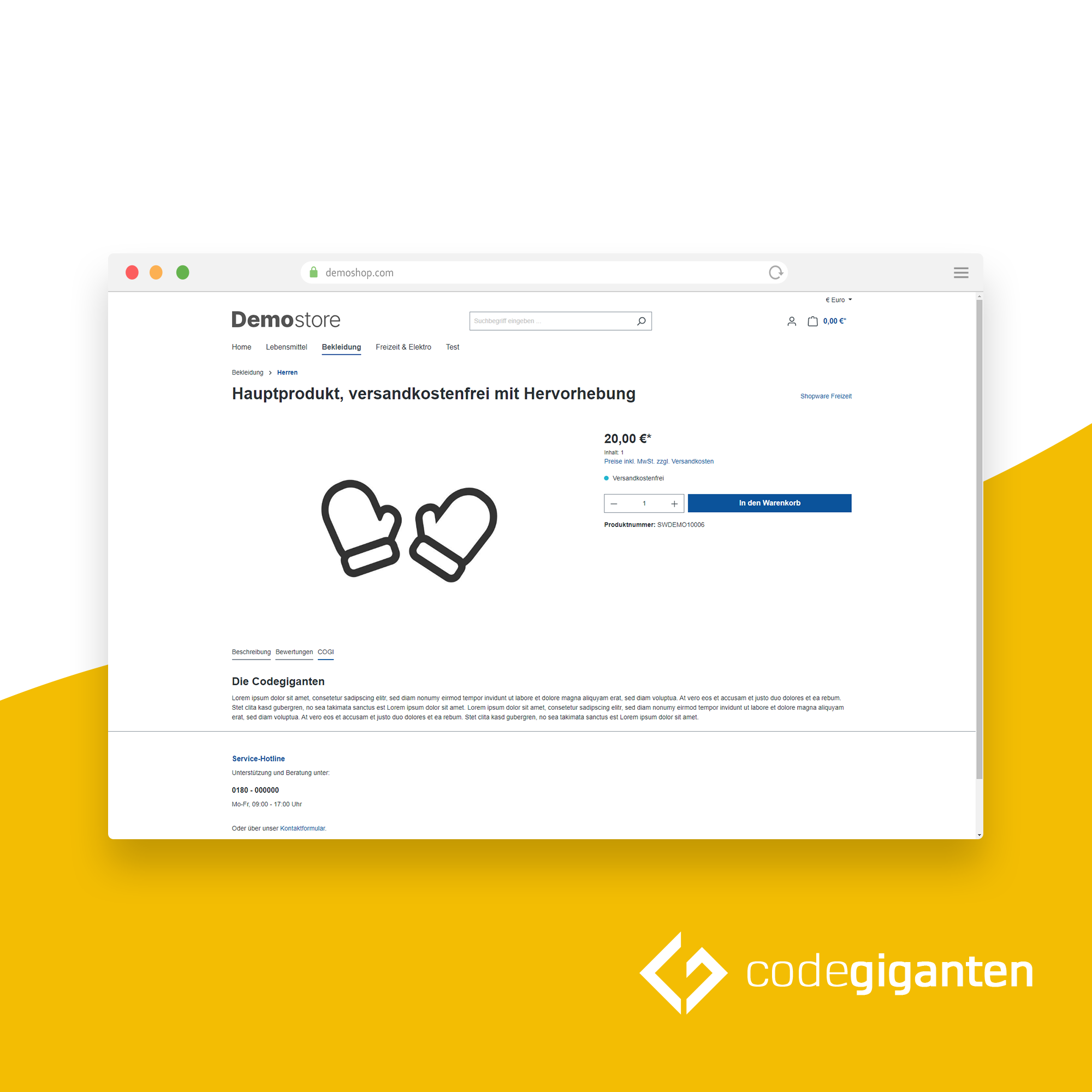 Anpassbare Produkt Tabs mit Erlebniswelten CMS Tabs, Produktpflege