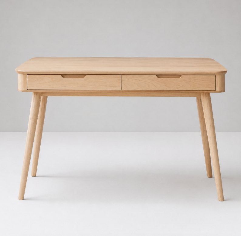 Modern Birch Wood Desk