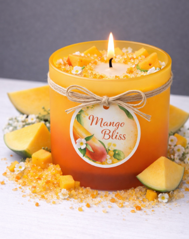 Mango Bliss – Duftkerze im Glas mit erfrischenden Mango Duft