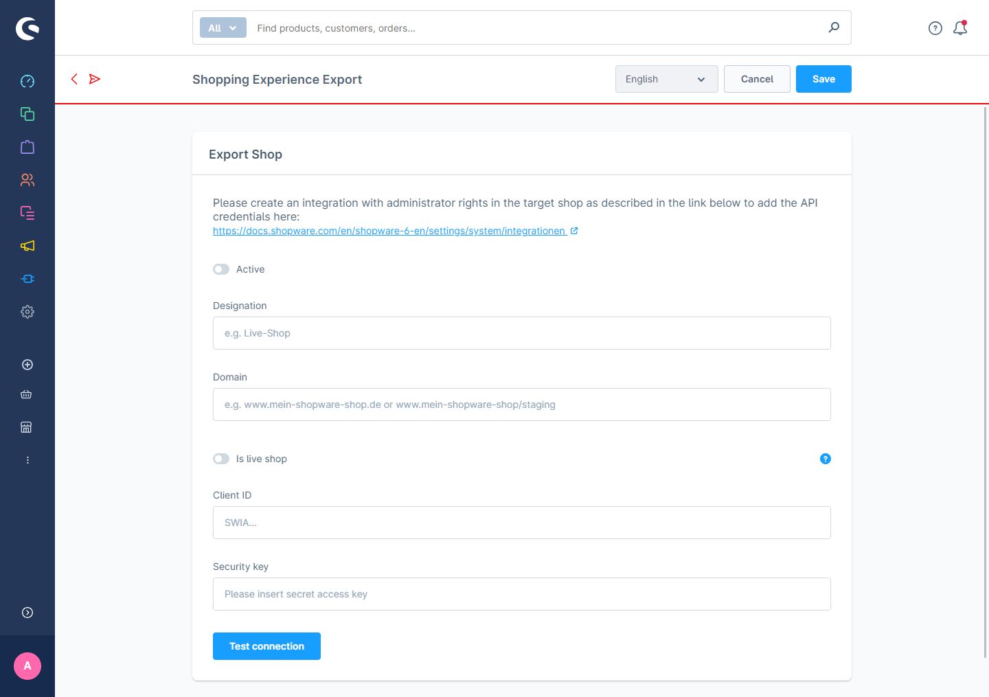 CMS page export and transfer to live shop