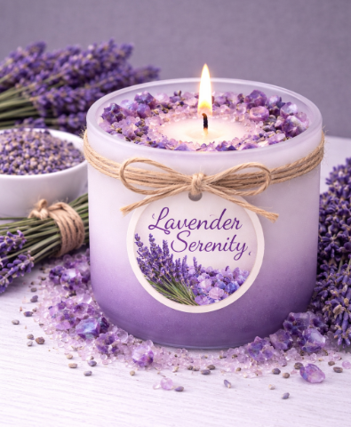 Lavender Serenity – Duftkerze mit beruhigendem Lavendelduft