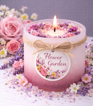 Flower Garden – Duftkerze mit blumig-frischem Duft