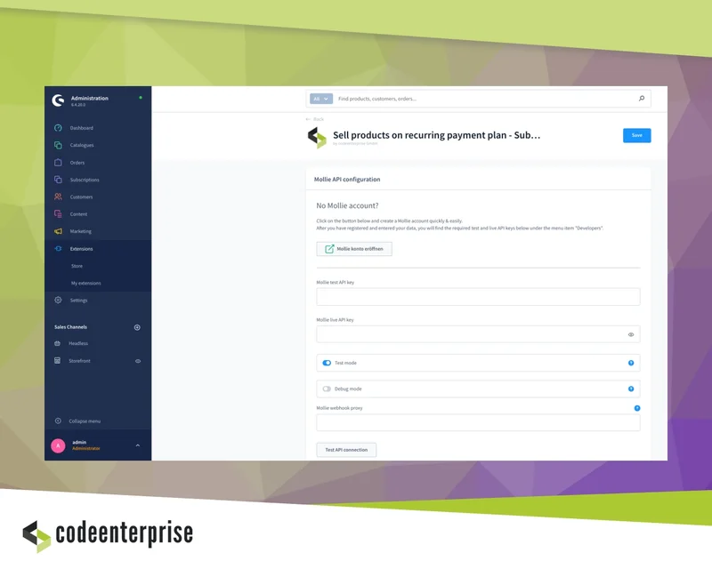 Abo Produkte anbieten über Mollie und Paypal Vaulting
