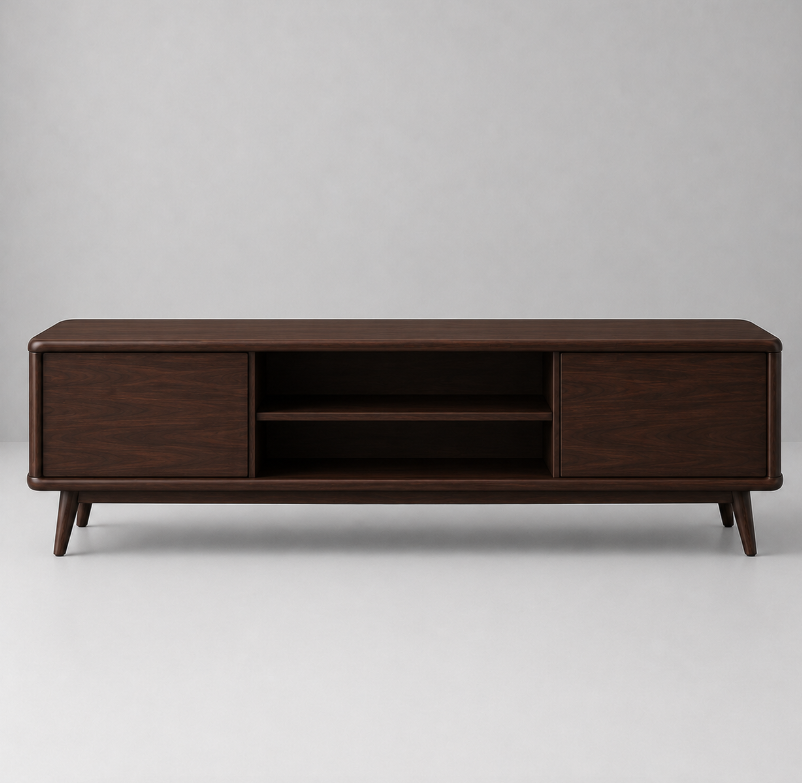 Dark Wooden TV Lowboard