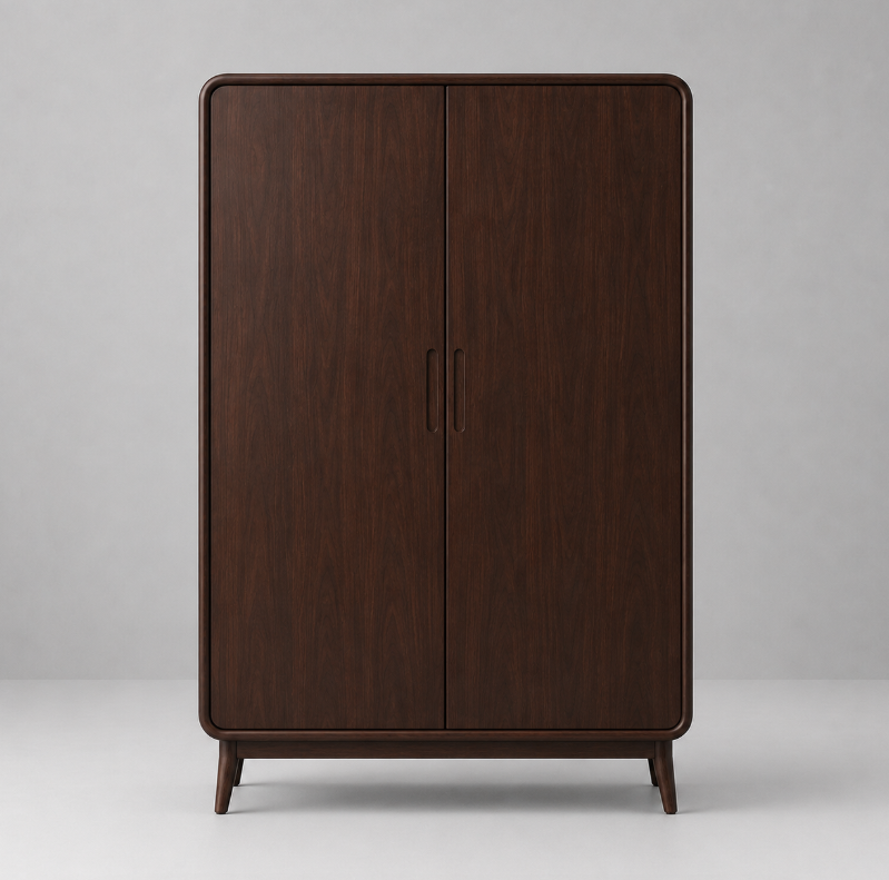 Dunkler Kleiderschrank im modernen Design