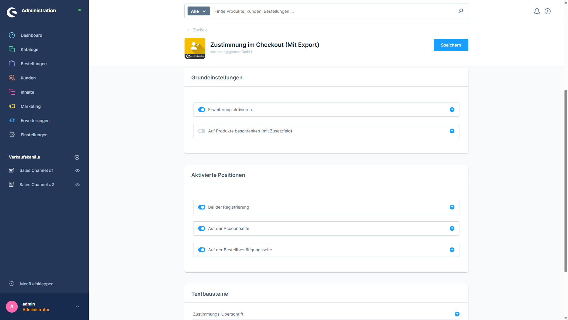 Consent at checkout (with export)