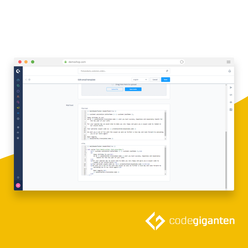 E-Mail / Gutschein zum Geburtstag